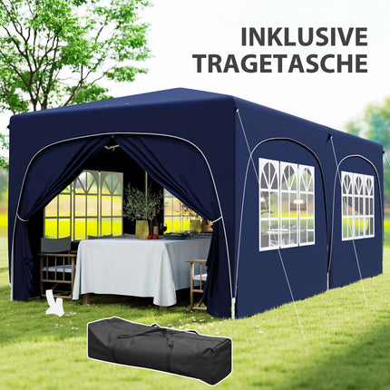 Pop-up altán, 3x6m, UV 50+, voděodolný, tmavě modrý