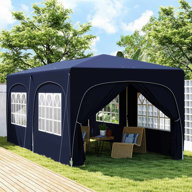 Pop-up altán, 3x6m, UV 50+, voděodolný, tmavě modrý