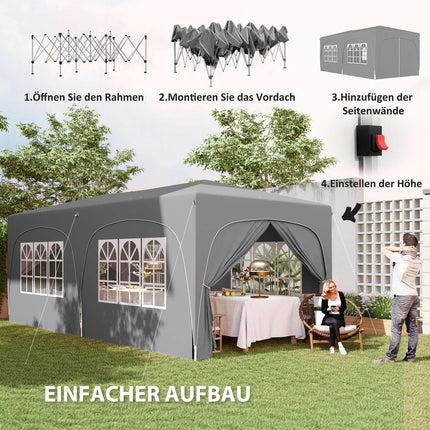 Pop-up altán 3x6m, voděodolný, UV 50+, skládací