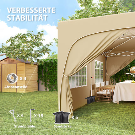 Voděodolný nůžkový altán 3x6m, UV50+, 6 bočnic