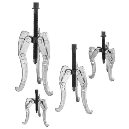 Gear Puller Set, 4-Piece 2-3 Jaw Reversible 3-8 Inch
