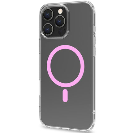 Gelskin mag magnetický kryt MagSafe iPhone 16 Pro Max průhledný + růžová