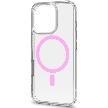 Gelskin mag magnetický kryt MagSafe iPhone 16 Pro průhledný + růžová