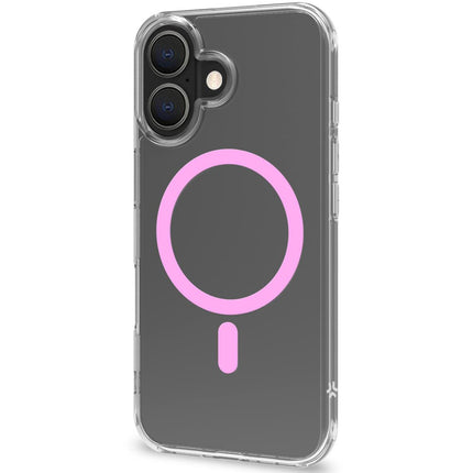 Gelskin mag magnetický kryt MagSafe iPhone 16 průhledný + růžová