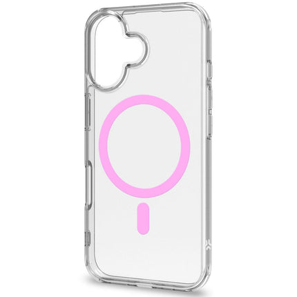 Gelskin mag magnetický kryt MagSafe iPhone 16 průhledný + růžová