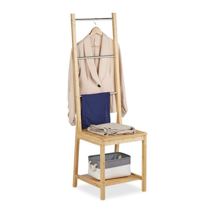 Gentleman's butler's chair bamboo & stainless steel