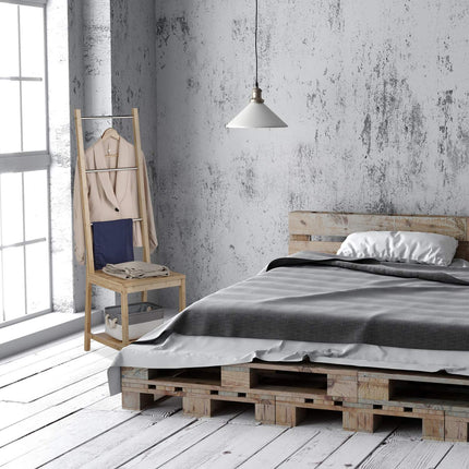 Gentleman's butler's chair bamboo & stainless steel