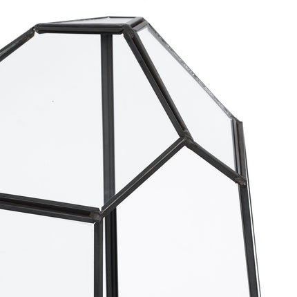 Geometrické skleněné terárium pro sukulenty, 25 cm