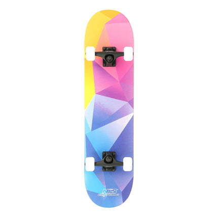 Geometrisches Skateboard, robustes Deck, rutschfestes Grip-Tape