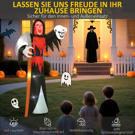 Giant 3.7m Grim Reaper with LED Lights for Outdoor
