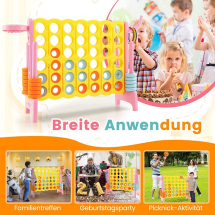 Riesen-4-Gewinnt-Spiel-Set mit Basketballkorb