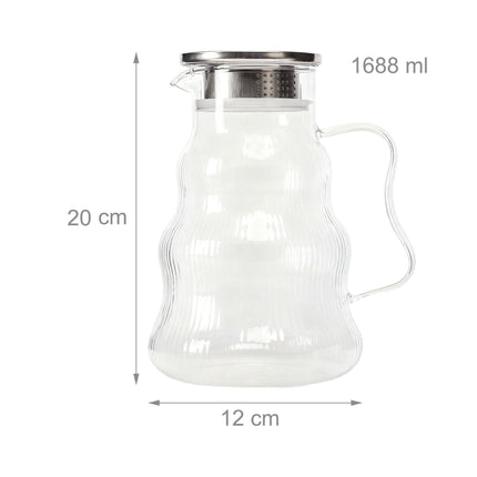 Glass Carafe with Lid and Handle – Easy Pouring