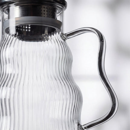 Glass Carafe with Lid and Handle – Easy Pouring