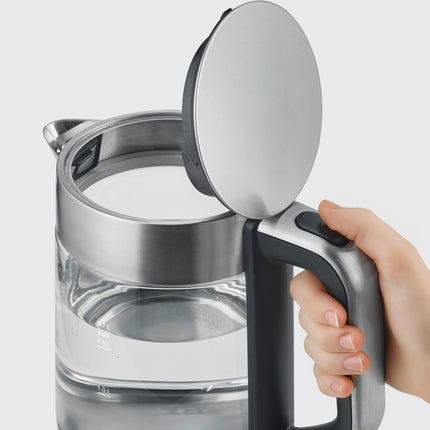 Skleněná elektrická konvice, 1.7L, 2200W, rychlý var