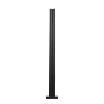 Glass Railing Post, 35.83 in, For 10-12 mm Glass, Black