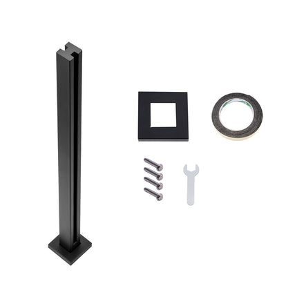 Glass Railing Post Clamp, 37.4 In, For 10–12mm Glass