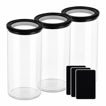 Sada skleněných dóz, 1200 ml, vzduchotěsná víčka, 3 ks