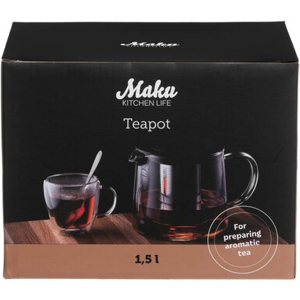 Skleněná čajová konvice, objem 1.5 L