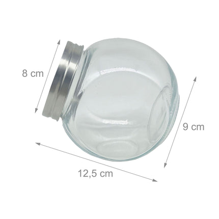 Sada skleněných dóz na pamlsky, 5 ks, 650 ml vzduchotěsné