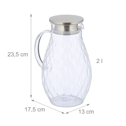 Skleněná karafa s víčkem 2 l