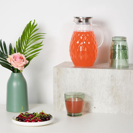Skleněná karafa s víčkem 2 l