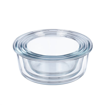 Glass container with lid in 3 sizes