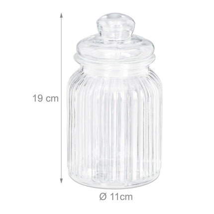 Skleněné dózy 6 ks 1,000 ml