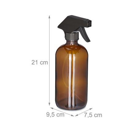 Skleněná rozprašovací láhev 500 ml, sada 4 ks