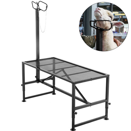 Goat Trimming Stand 51x23 in, Adjustable Nose Loop
