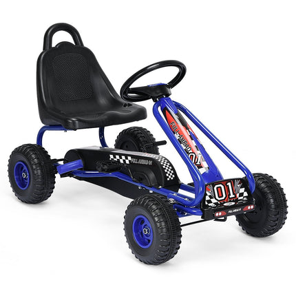 Motokára s ruční brzdou, šlapadlo 30kg, šlapací vozítko 3-6 let, modrá