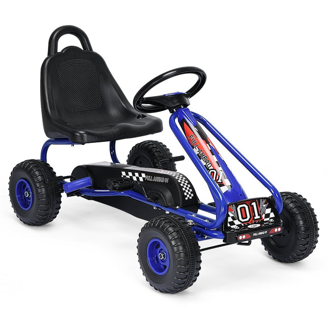 Motokára s ruční brzdou, šlapadlo 30kg, šlapací vozítko 3-6 let, modrá