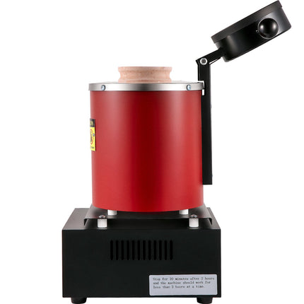 Gold Melting Furnace 1350W, 1150C, 3kg Crucible Kit