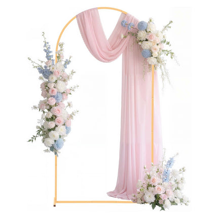 Gold Metal Arch Backdrop Stand 2 x 1 m, Easy Assembly