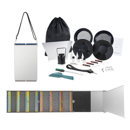 Gold Panning Kit, 50-Inch Aluminum Sluice Box, 23-Piece