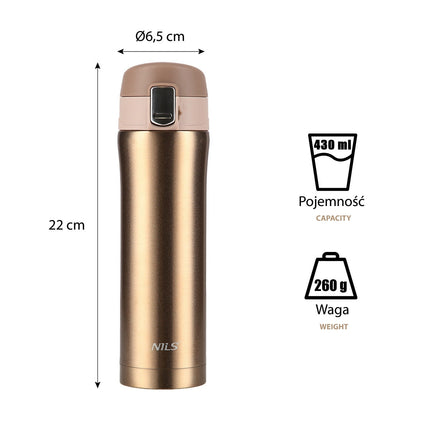 Zlatý termohrnek – izolovaný, 10 oz