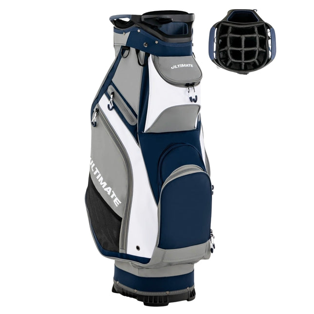Golfový bag se 14 celodélkovými přihrádkami, tmavě modrá/šedá