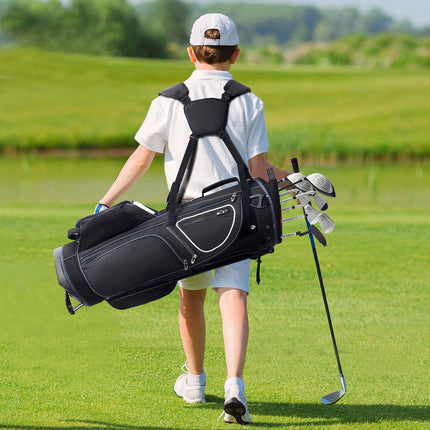 Golf Cart Bag, 14-Way Divider, 11 Pockets, Stand