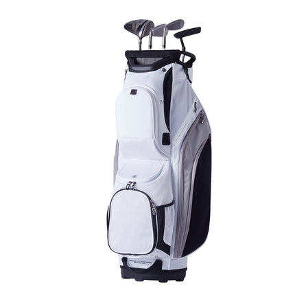 Golf Cart Bag, 14-Way Divider, 13 Pockets, White