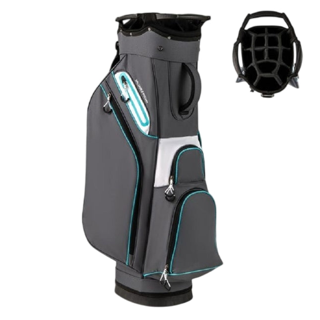 Golf Cart Bag, 14-Way Divider, Water-Resistant, Gray