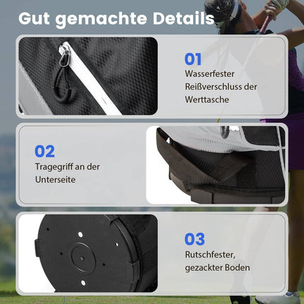 Golfový cart bag se 14 přihrádkami, 9 kapes, chladicí kapsa, šedá