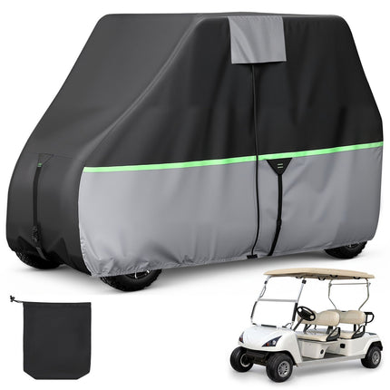 Golf Cart Cover 2+2 4-Passenger, 600D Waterproof, 3 Doors