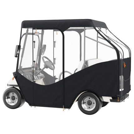 Golf Cart Enclosure, 420D Polyester, Clear 4-Side Windows