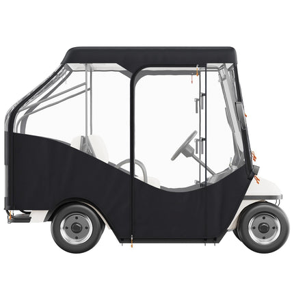 Golf Cart Enclosure, 420D Polyester, Clear 4-Side Windows