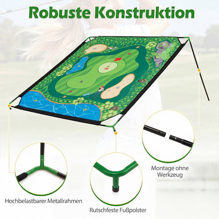 Golf Chipping Game Set, 71"x71" Mat, 24 Balls, Indoor/Outdoor