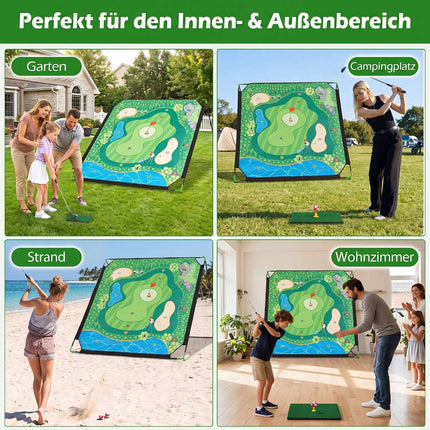 Golf Chipping Game Set, 71"x71" Mat, 24 Balls, Indoor/Outdoor