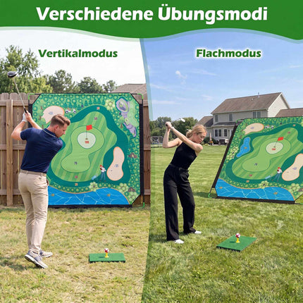 Golf Chipping Game Set, 71"x71" Mat, 24 Balls, Indoor/Outdoor
