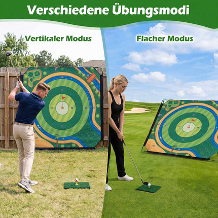 Golf Chipping Game Set with Adjustable Clubs, 24 Balls
