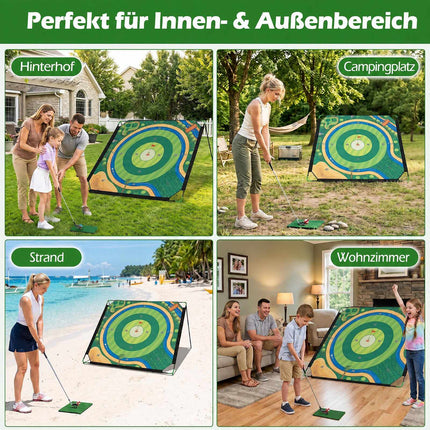 Golf Chipping Game Set with Adjustable Clubs, 24 Balls
