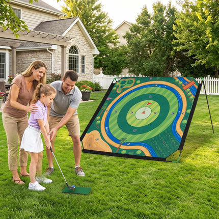 Golf Chipping Game Set with Adjustable Clubs, 24 Balls