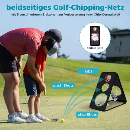 Golfová chipovací síť s 5 terči, skládací, odolná počasí